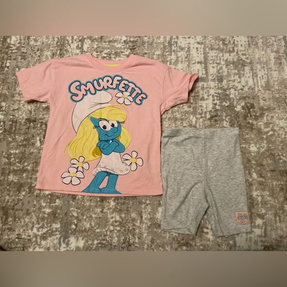 Smurfs Kids Matching Set - Pink size 5T - Picture 3 of 6